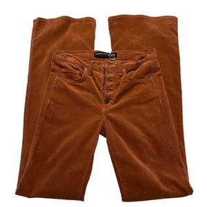 Veronica Beard Beverly Skinny Flare Button Fly Cords Pants Size 25 / 0 N…